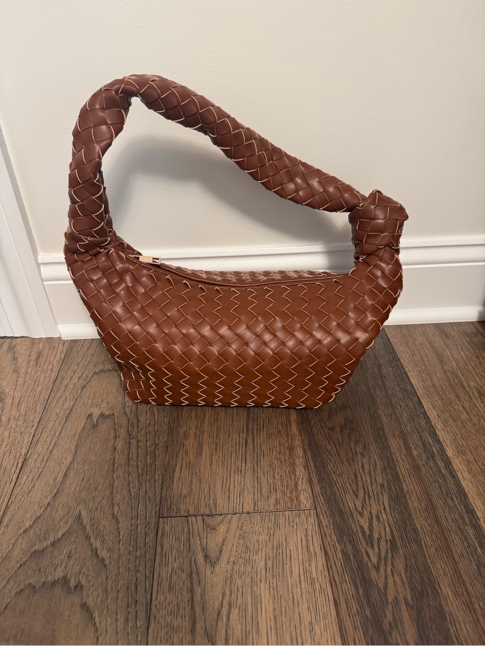 Woven Faux Leather Hobo — A New Day